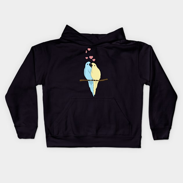 Love Birds Kids Hoodie by Nell The Creator